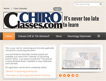 Tablet Screenshot of chiroclasses.com